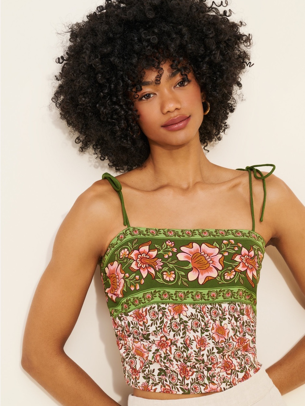 NWT Farm Rio tie tank top Anthropologie